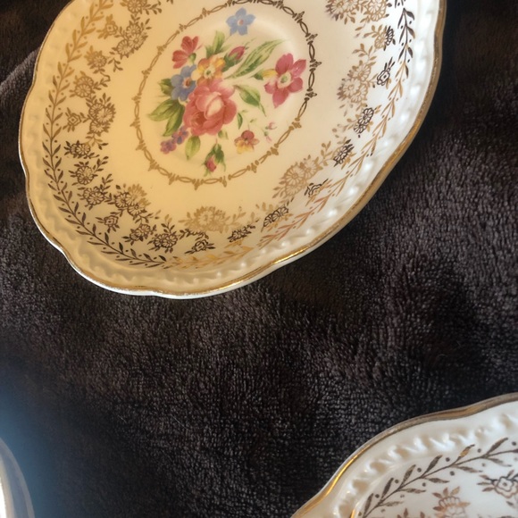 Set of nine 22K Stetson gold lined plates six inch - Picture 8 of 8